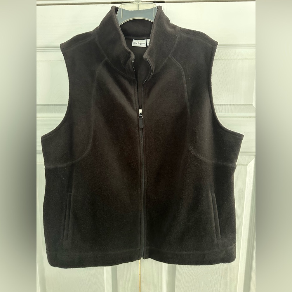 Kim Rogers Black Fleece Vest